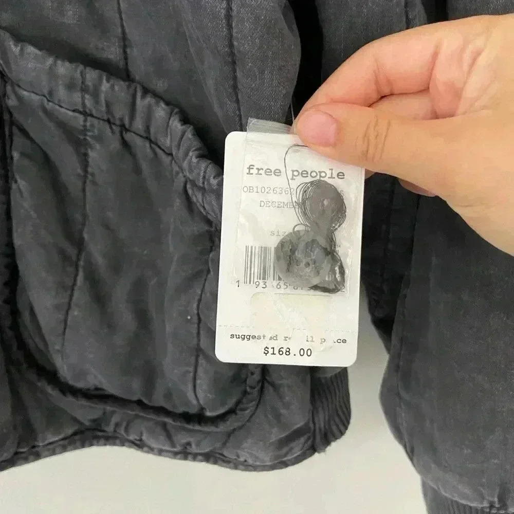 NWT Free People Mixed Signals Liner Jacket In December Sky Size L - Picture 6 of 7